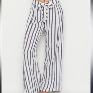 Alia Blue and White Striped Pants